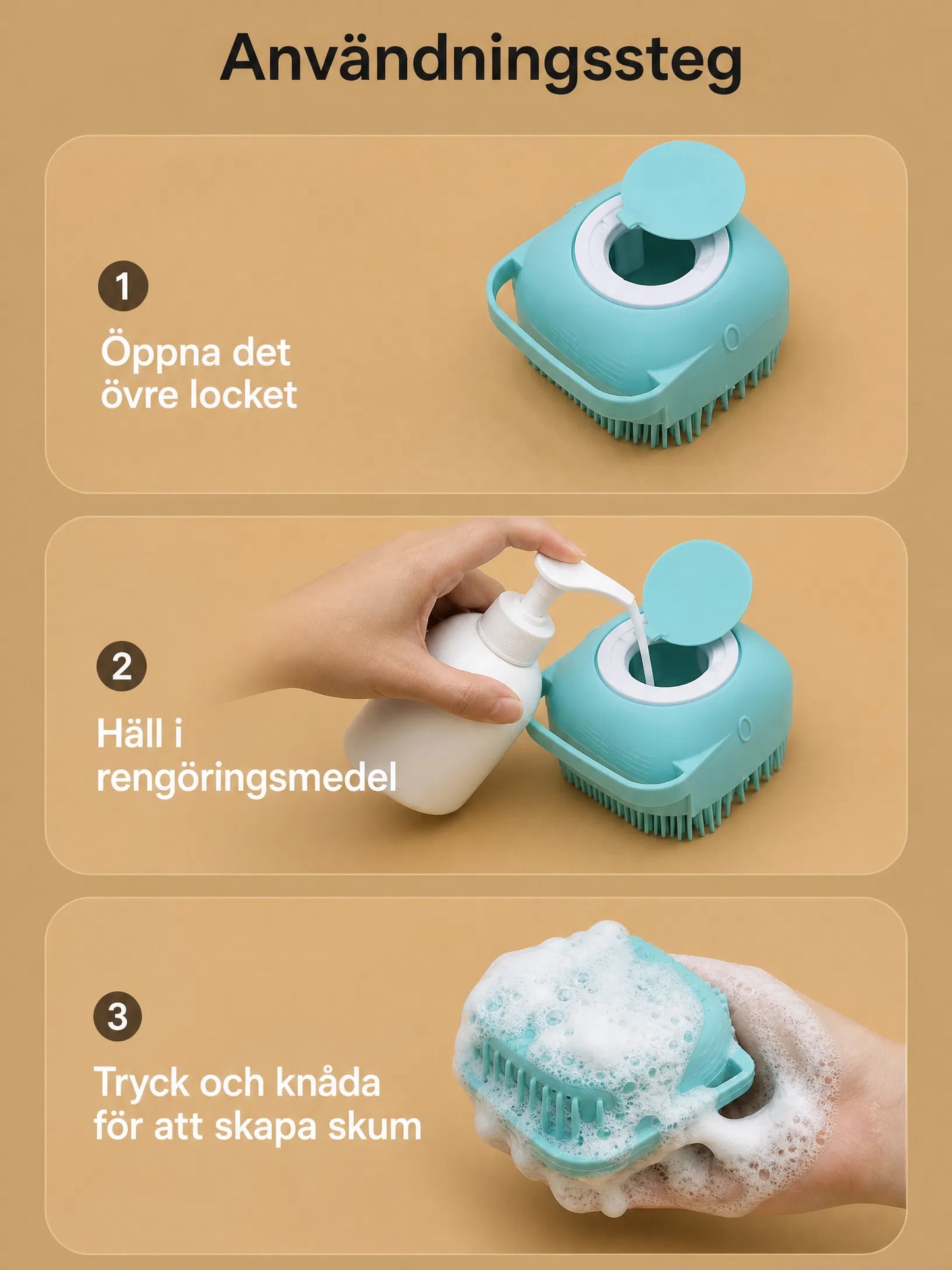 Mjuk Groomingborste för Hund & Katt